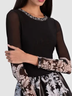 Alice and Olivia MINI*CHARA VEGAN MINI DRESS VISIONARY