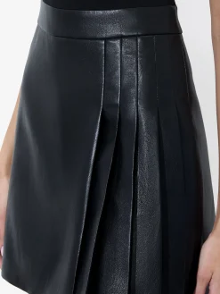 Alice and Olivia MINI*CHARA VEGAN MINI DRESS CAMEL