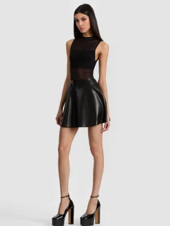 Alice and Olivia MINI*CHARA VEGAN MINI DRESS