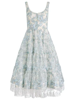 Alice and Olivia MIDI*CHARLOTTE LACE MIDI DRESS