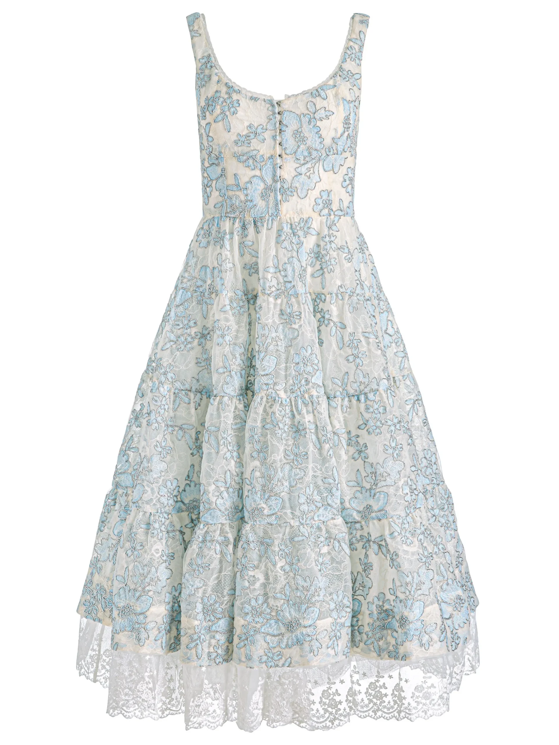 Alice and Olivia MIDI*CHARLOTTE LACE MIDI DRESS