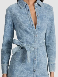 Alice and Olivia MAXI*CHASSIDY DENIM SHIRT DRESS