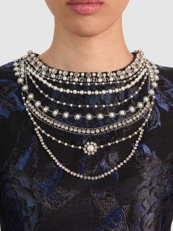 Alice and Olivia CROP TOPS*CHERRA EMBELLISHED CROP TOP OFF WHITE