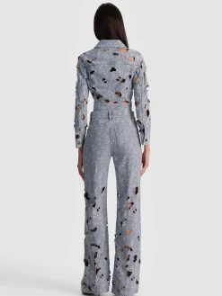 Alice and Olivia JEANS*CHIC LASER-CUT JEAN BROOKLYN BLUE