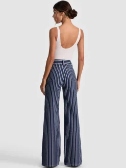 Alice and Olivia JEANS*CHIC STRIPED JEAN BLACK