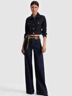 Alice and Olivia DENIM*CHLOE DENIM JACKET WHITE