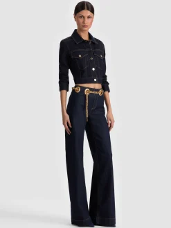 Alice and Olivia DENIM*CHLOE DENIM JACKET WHITE