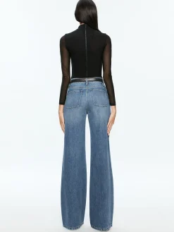 Alice and Olivia BODYSUITS*CLARINDA BODYSUIT OFF WHITE