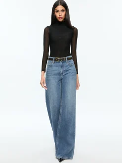 Alice and Olivia BODYSUITS*CLARINDA BODYSUIT OFF WHITE