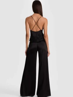 Alice and Olivia TANKS*CLAUDIA LACE SLIP TOP OFF WHITE