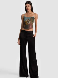 Alice and Olivia CROP TOPS*CRESSIDA CORSET TOP MIDNIGHT BLUE