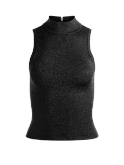 Alice and Olivia TANKS*DARCEY METALLIC TANK SOFT WHITE