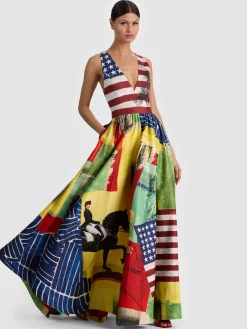 Alice and Olivia MAXI*DARCIE FLARED GOWN