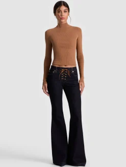 Alice and Olivia JEANS*DELILAH LACE UP JEAN CELINE VINTAGE