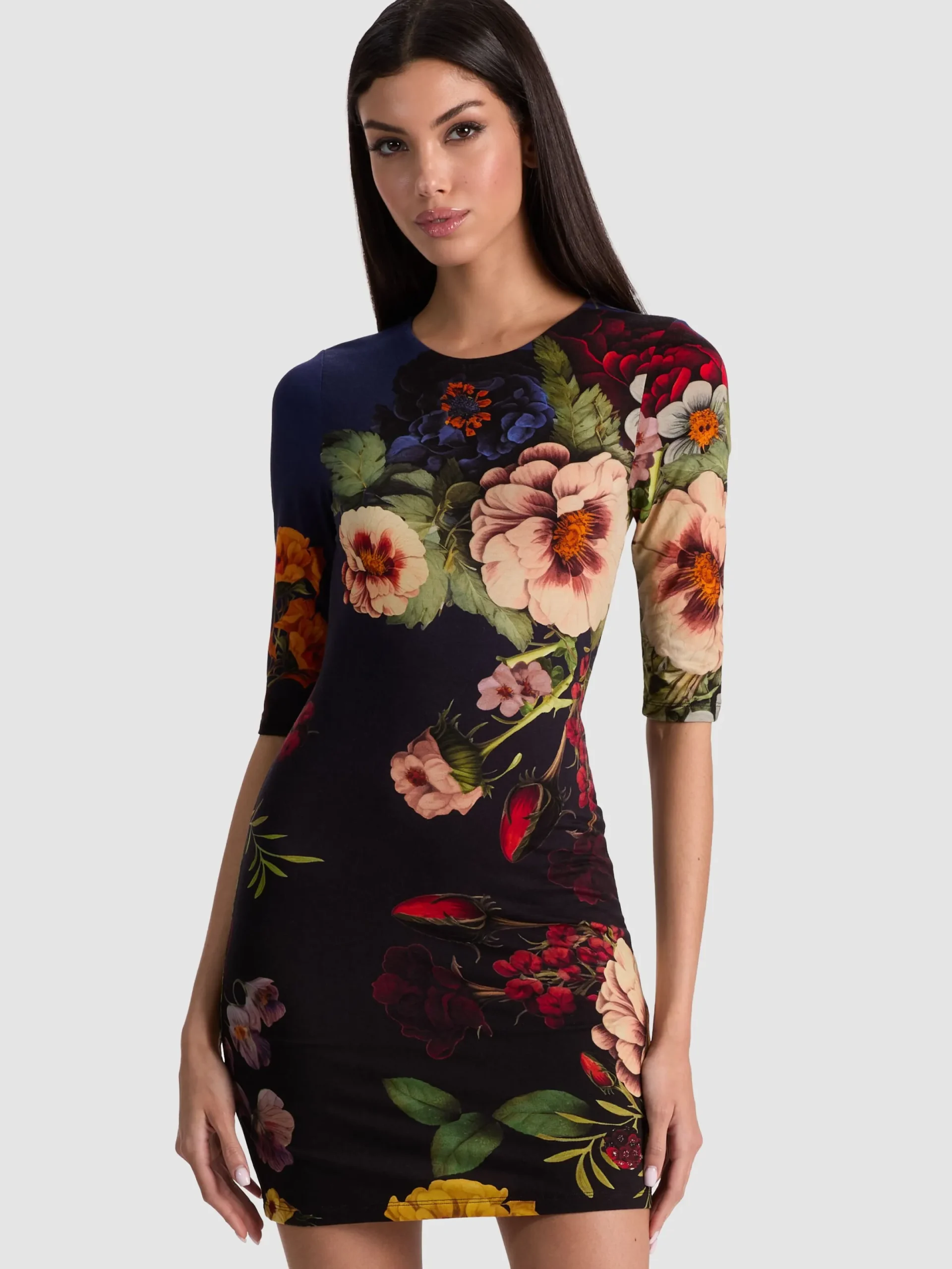 Alice and Olivia MINI*DELORA MINI DRESS MAGIC GARDEN GRADIENT