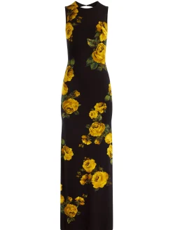 Alice and Olivia MAXI*DELORA OPEN BACK MAXI DRESS