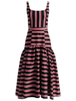 Alice and Olivia MIDI*DIANA STRUCTURED MIDI DRESS