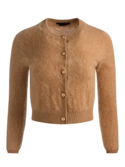 Alice and Olivia CARDIGANS*DOLLIE BRUSHED CASHMERE CARDIGAN SAGE