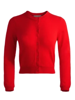 Alice and Olivia CARDIGANS*DOLLIE CASHMERE CARDIGAN OFF WHITE