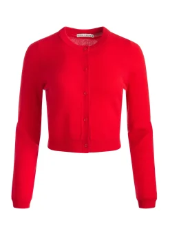 Alice and Olivia CARDIGANS*DOLLIE CASHMERE CARDIGAN OFF WHITE