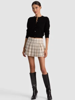 Alice and Olivia CARDIGANS*DOLLIE CASHMERE CARDIGAN ECRU