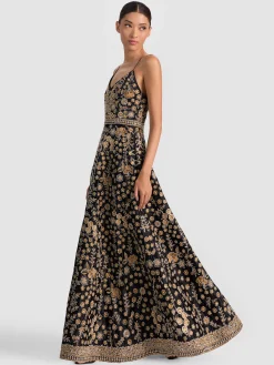 Alice and Olivia MAXI*DOMENICA EMBELLISHED GOWN