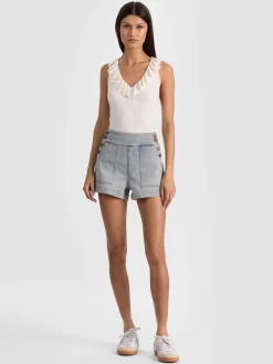 Alice and Olivia SHORTS*DONALD JEAN SHORT CAROLINA BLUE