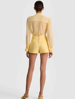 Alice and Olivia SHORTS*DONALD SHORT PRALINE/ECRU