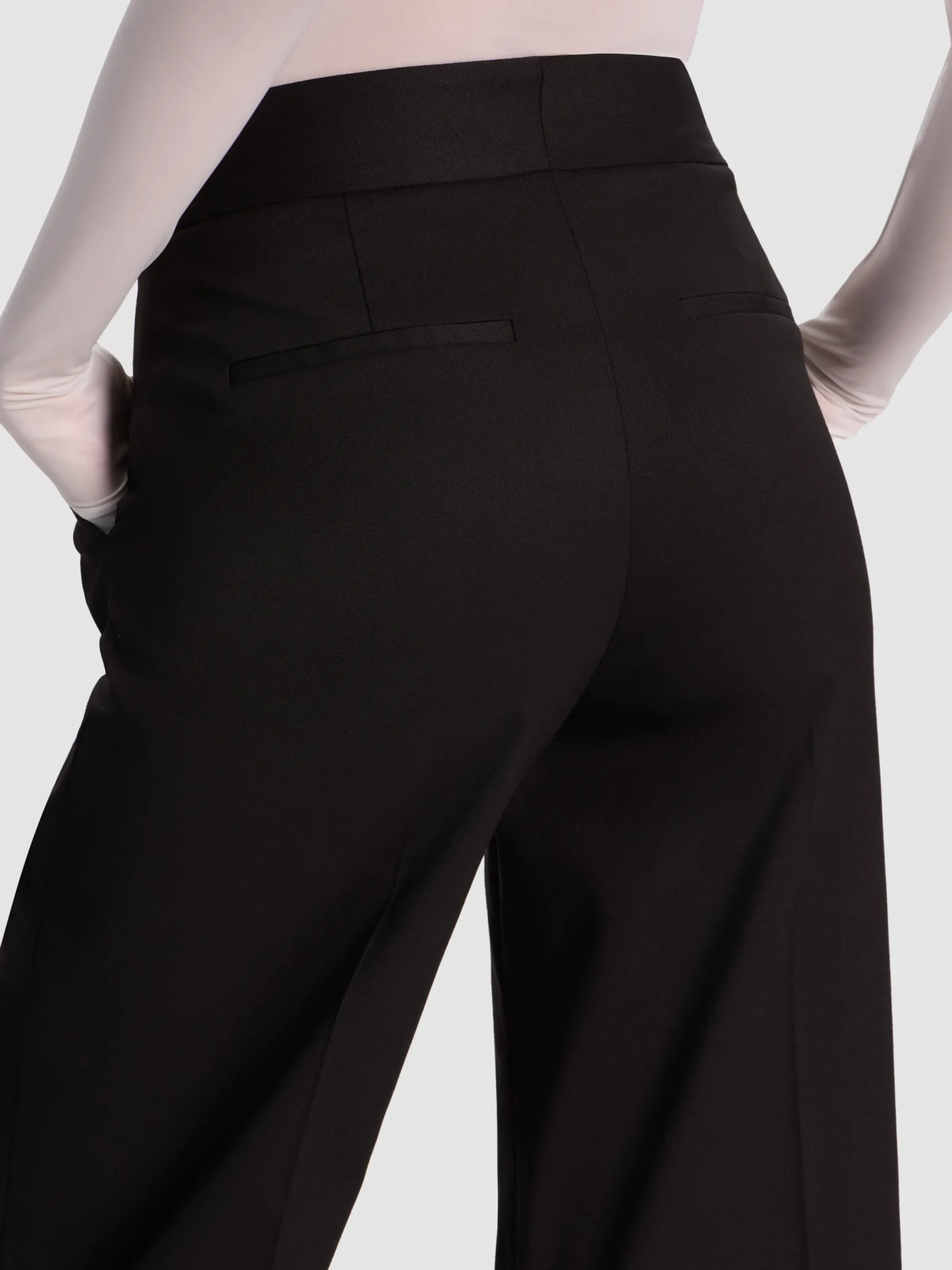 Alice and Olivia WIDE LEG*DYLAN CROPPED TROUSER WHITE