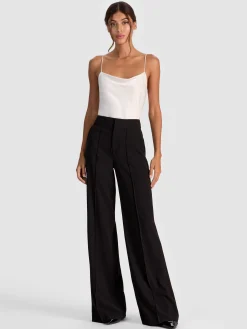 Alice and Olivia WIDE LEG*DYLAN PANT OFF WHITE