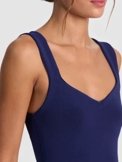 Alice and Olivia TANKS*EDIN SWEETHEART TANK DARLA LIGHT INDIGO