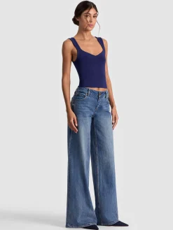 Alice and Olivia TANKS*EDIN SWEETHEART TANK DARLA LIGHT INDIGO