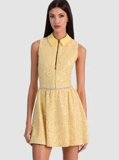 Alice and Olivia MINI*ELLIS EMBELLISHED MINI DRESS