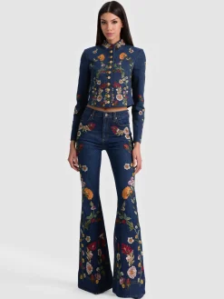 Alice and Olivia JACKETS*EMERSON DENIM MILITARY JACKET