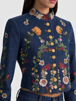 Alice and Olivia JACKETS*EMERSON DENIM MILITARY JACKET