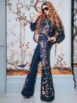 Alice and Olivia JACKETS*EMERSON DENIM MILITARY JACKET