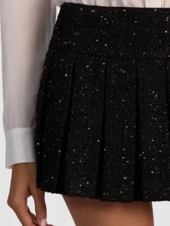 Alice and Olivia MINI*EMILIE EMBELLISHED TWEED MINI SKORT