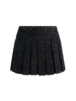 Alice and Olivia MINI*EMILIE EMBELLISHED TWEED MINI SKORT