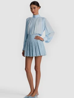 Alice and Olivia MINI*EMILIE TWEED MINI SKIRT OFF WHITE