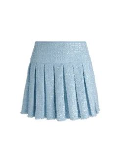 Alice and Olivia MINI*EMILIE TWEED MINI SKIRT OFF WHITE