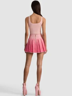 Alice and Olivia MINI*EMILIE TWEED MINI SKIRT SAGE