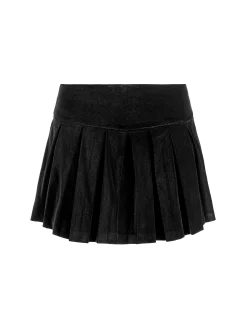 Alice and Olivia MINI*EMILIE VELVET MINI SKORT ECRU