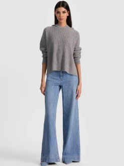 Alice and Olivia PULLOVERS*EMMANUELLE CASHMERE HOODIE BLACK