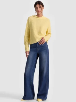 Alice and Olivia PULLOVERS*EMMANUELLE CASHMERE HOODIE ECRU