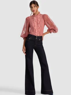 Alice and Olivia BLOUSES*EUGENIA LACE BLOUSE