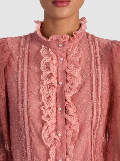 Alice and Olivia BLOUSES*EUGENIA LACE BLOUSE