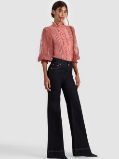 Alice and Olivia BLOUSES*EUGENIA LACE BLOUSE