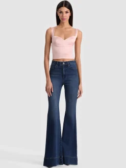 Alice and Olivia CROP TOPS*EVE BUSTIER TOP SAGE
