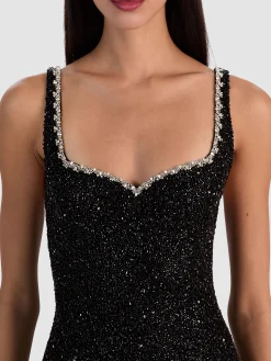 Alice and Olivia MINI*EVE EMBELLISHED MINI DRESS