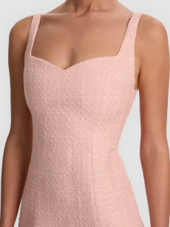 Alice and Olivia MINI*EVE TWEED MINI DRESS ENGLISH ROSE